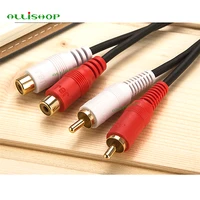 1 8m rca extension cable 2 rca male to 2 rca female 3 5mm jack audio extender adapter aux cable 24k gold plated rca audio cable