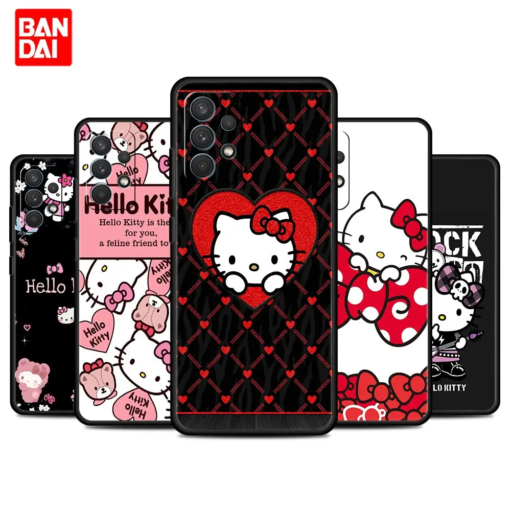 

Cover Case for Samsung Galaxy A03 A13 A31 A50 A51 A52 A30 A70 A71 A32 Note 20 Ultra 5G Back Soft Cartoon Hello Kitty Cat Anime