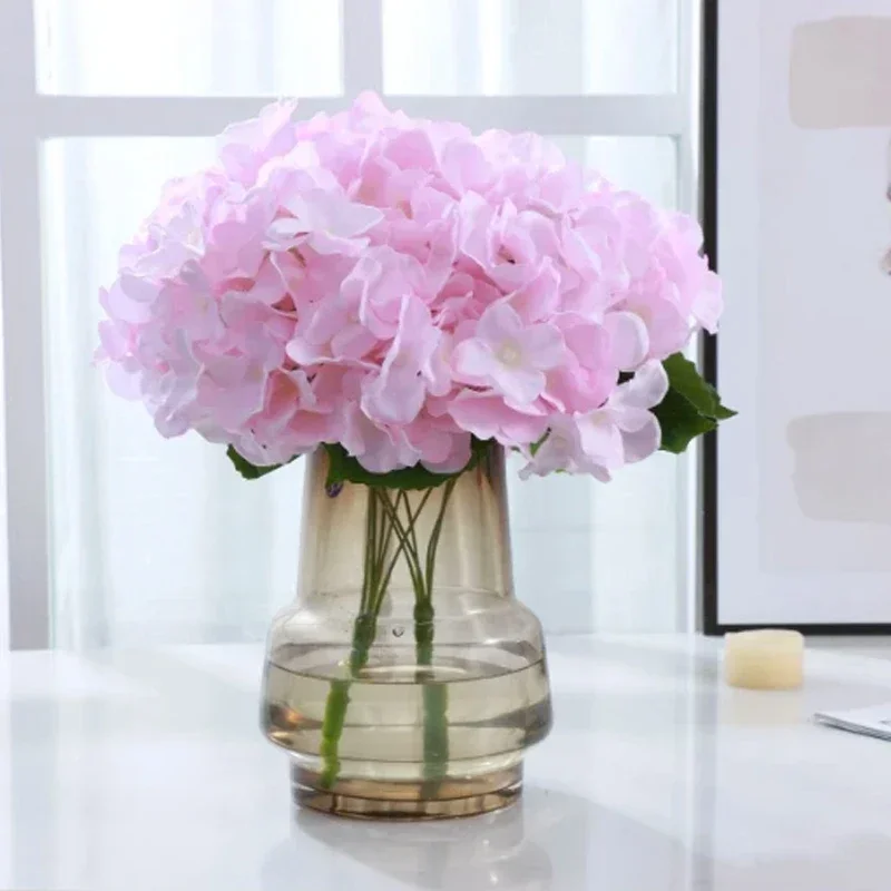 Искусственные цветы шелковый букет гортензий для свадьбы дома вечеринки
