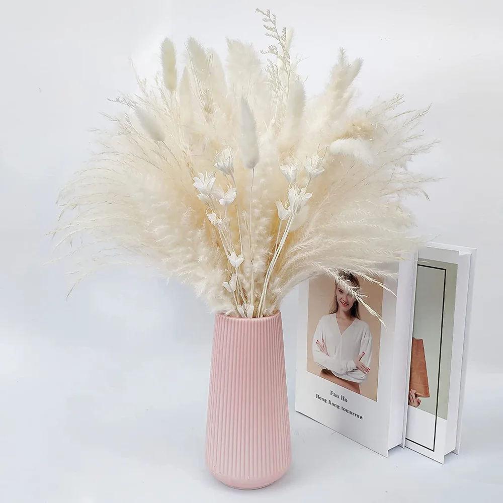

White Pampas Grass Decor Dried Flower Wedding Flower Arrangements Natural Home Boho Decor Autumn Christmas Decoration Dry flores