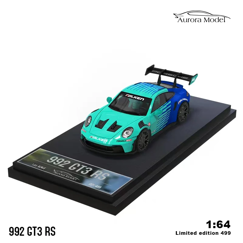 Модель автомобиля игрушечного Аврора 1:64 RWB992 GT3 RS из сплава литой спортивный