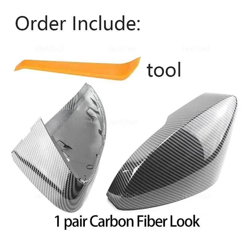 

Глянцевые Черные Колпачки Для Боковых Зеркал С Карбоновым Узором Для Volkswagen VW T-Roc T-cross 2018-2021 Skoda Octavia Mk3 ...