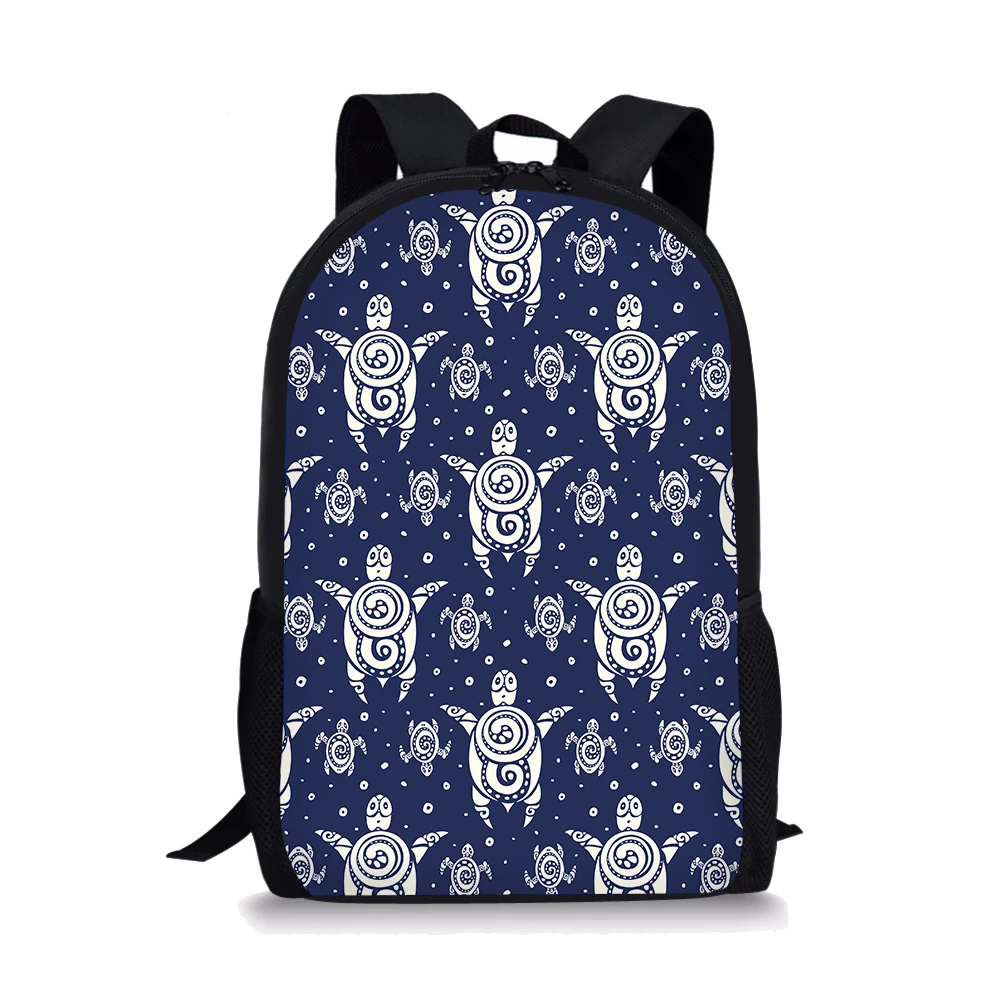 Cartoon Sea Turtle Pattern Print School Bags Daily Travel Climbing Durable Backpack Trendy Birthday Gift for Kids Knapsack