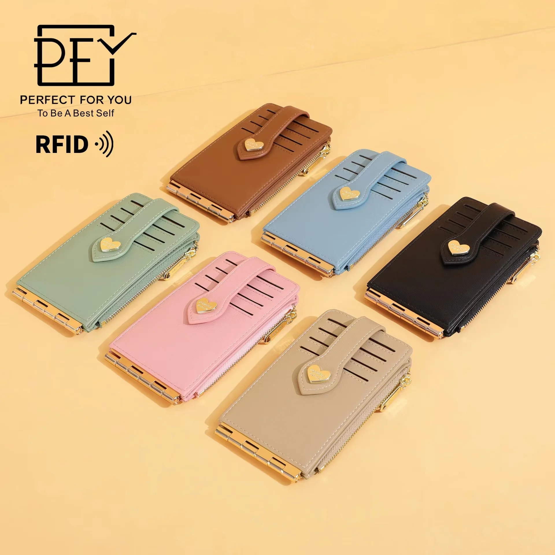 Contracted and delicate multi-functional wallet card pack metal purse one female zero wallet