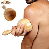 smooth wood massage cup handheld wooden massage therapy cup for lymphatic drainage anti cellulite muscle tension relieves