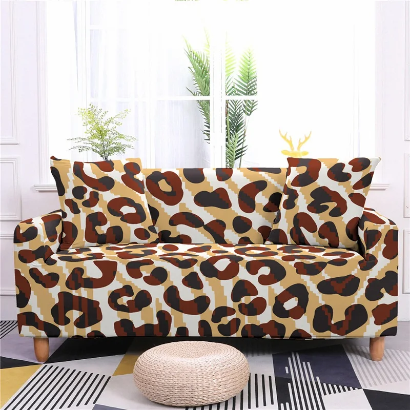 

3D Leopard Print Sofa Cover Stretch Antifouling Couch Cover Furniture Chair Cover Sofas for Living Room Bean Bag Sofa Slipcover