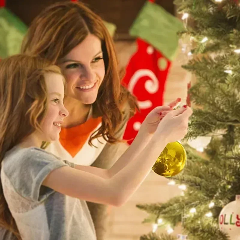 Мини-рождественские пластиковые шары подвеска для рождественской елки 12/36 шт