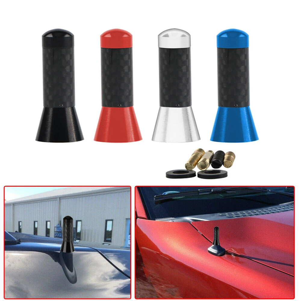 

Universal 3.5cm Car Carbon Fiber Short Antenna Enhanced Signal Fm/Am Auto Roof Antenna W/ Screws Kit Car Exterior Decoration New