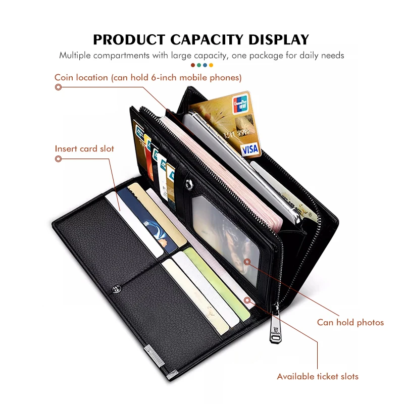 Автомобильный бизнес-кошелек большой емкости Многофункциональный держатель на