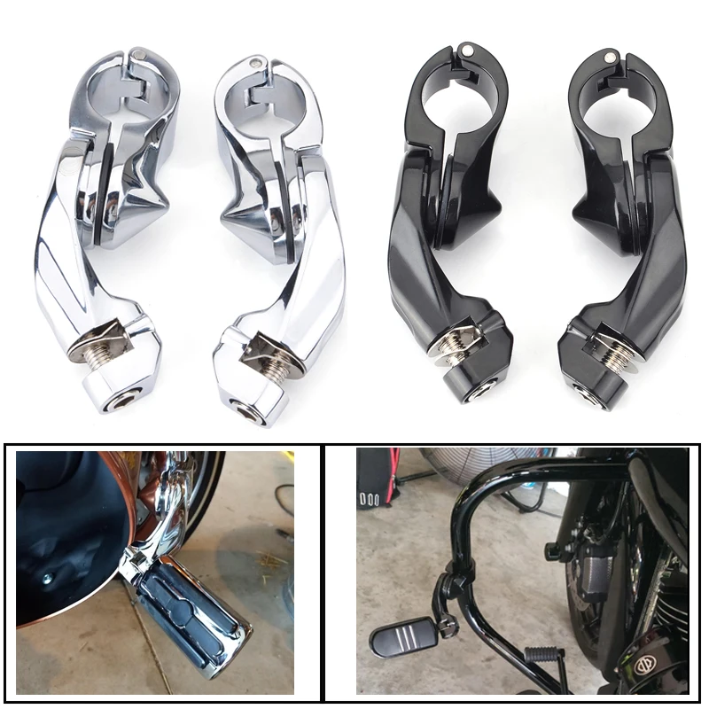 

Motorcycle 360° Adjustable 1-1/4"32MM Highway Engine Guard Footpegs Pedal Footrest For Harley Touring Dyna Sportster Softail
