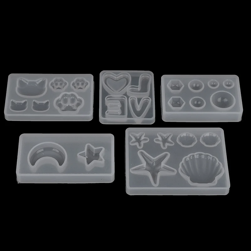 

1Pcs Letter Cat Shell Jewelry Silicone Casting Molds Sets Mixed Style UV Epoxy Resin Molds For DIY Jewelry Making Findings Kits