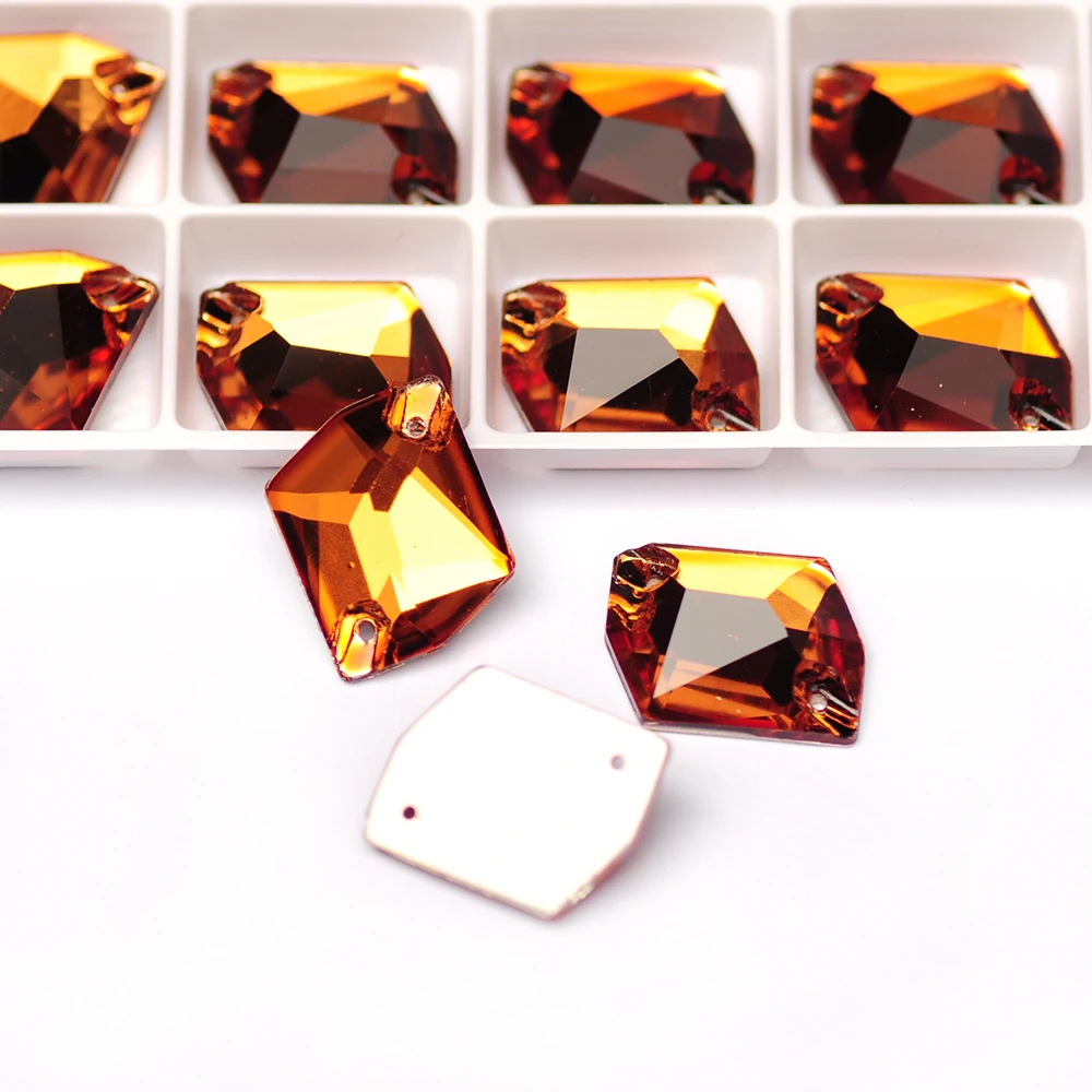 

Lt. Smoked Topaz Shiny Cosmic Glass Flatback Crystal Sew On Rhinestones Crafts Glitter 3D Sewing Accessories Design Decorations