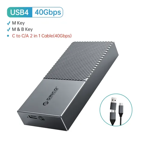 ORICO USB4 NVMe SSD корпус 40 Гбит/с PCIe3.0x4 алюминиевый M.2 SSD чехол совместим с Thunderbolt 3 4 USB3.2 USB 3,1 3.0 Type-C