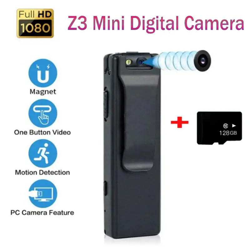 

Z3 Mini Camera Magnetic Body Cam Motion Detection Digital HD Flashlight Micro Cam Smart Home Metal Loop Recording Camcorder 2022