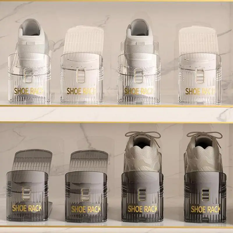 

Free Standing Shoe Racks Collapsible Free Standing Shoe Organizer Clear Household Shoe Holder Space Saving Shoe Organizer Rack