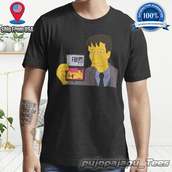 Новинка агент мюлдер ФБР незаменимый Американский Забавный Логотип Мужская