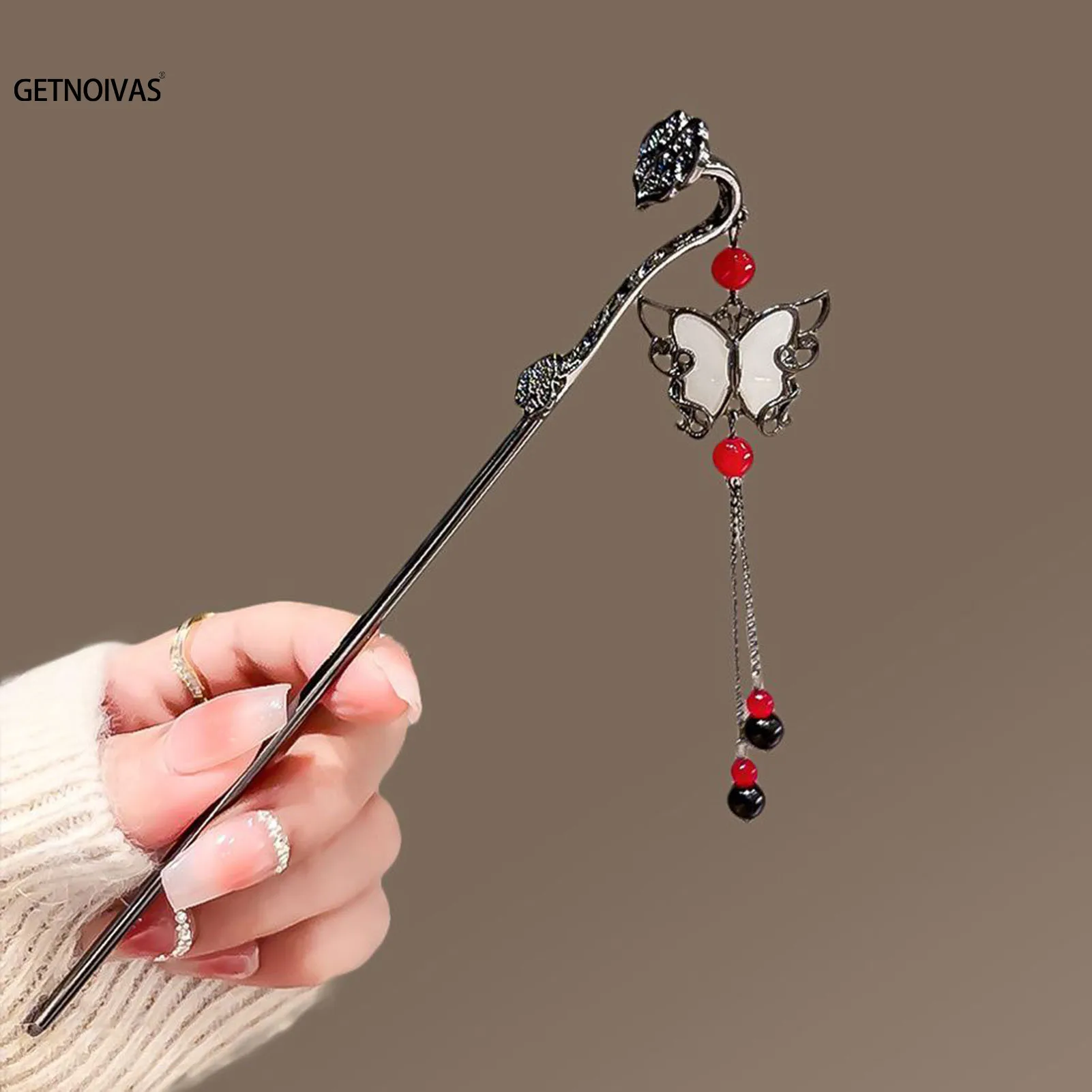 Заколка для волос в китайском стиле бабочка длинная заколка с кисточкой женщин