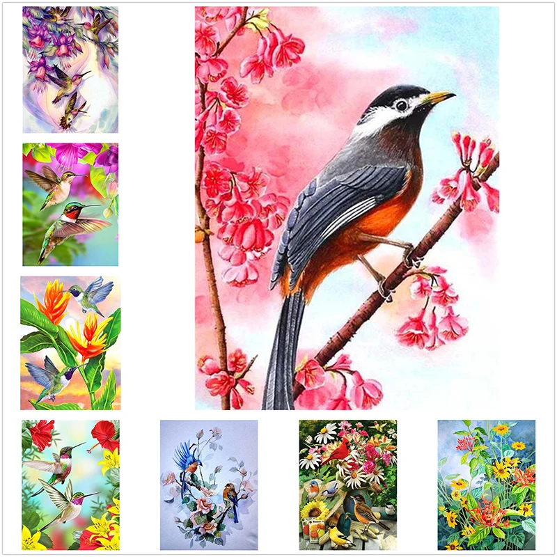

5d Diamond Painting Full Square/Round Hummingbird Cross Stitch Diamond Rhinestones Embroidery Animals Bead Picture Kits