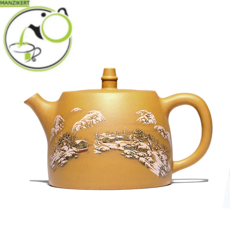 

490ml Classic Yixing Purple Clay Tea Pot Raw Ore Section Mud Filter Teapots Chinese Tea Set Supplies Customized Zisha Kettle