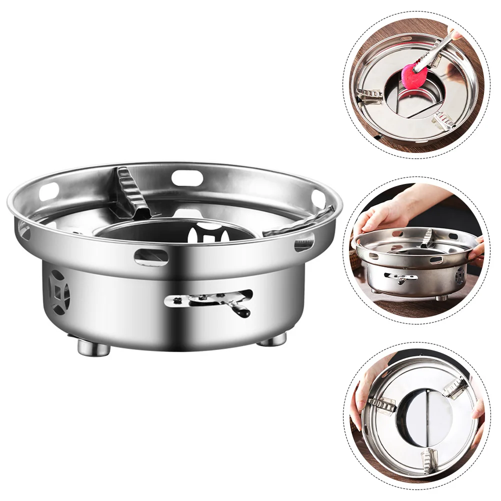 

Stove Small Portable Camping Cooking Accessory Stainless Steel Cookware Furnace Metal Practical Potable Brazier