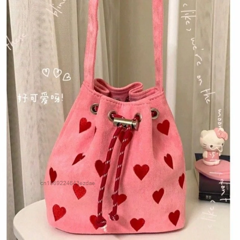 Fashion Embroidery Canvas Handbag For Y2k Girl New Trend Summer Shoulder Mini Bag Women Korean Style Street Harajuku Bags