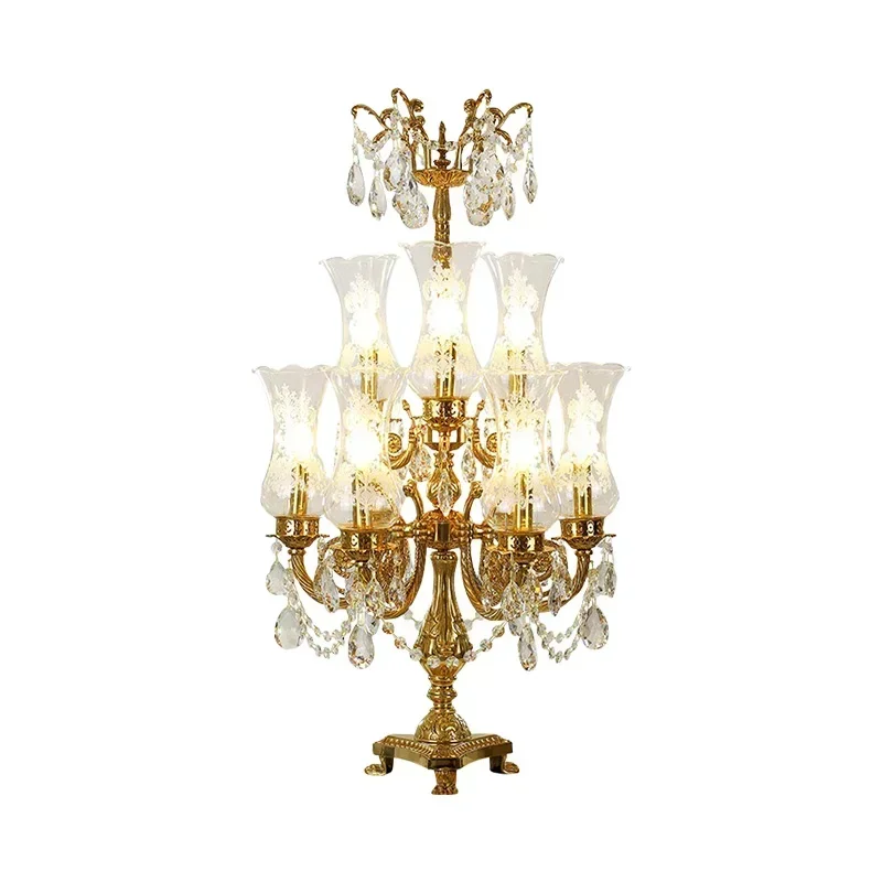 Французская роскошная хрустальная настольная лампа декоративное освещение из