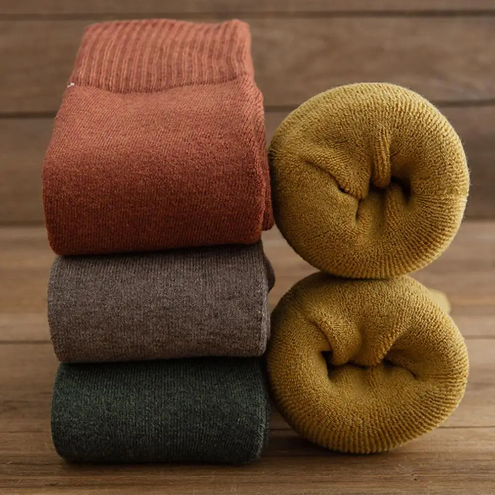 

1 пара зимних носков, манжеты в рубчик, чулки до бедра, осенне-зимние женские гольфы