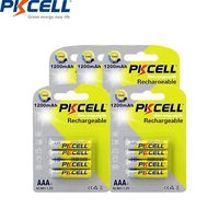20pcs5cards pkcell batteries 1 2v 1200mah nimh aaa rechargeable battery 1200mah ni mh aaa batteries batteria real capacity