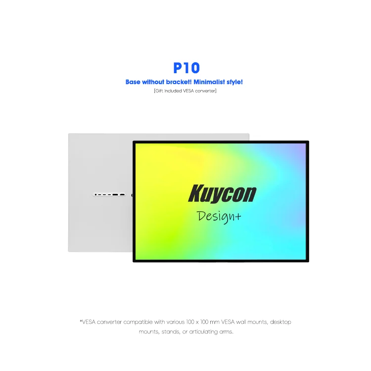 Фото Экран дисплея Kuycon P10, 28,2 дюйма, 4k60HZ, дизайнерский монитор высокой четкости, IPS, зеркальная поверхность, ноутбук, монитор с разделенным экраном №1