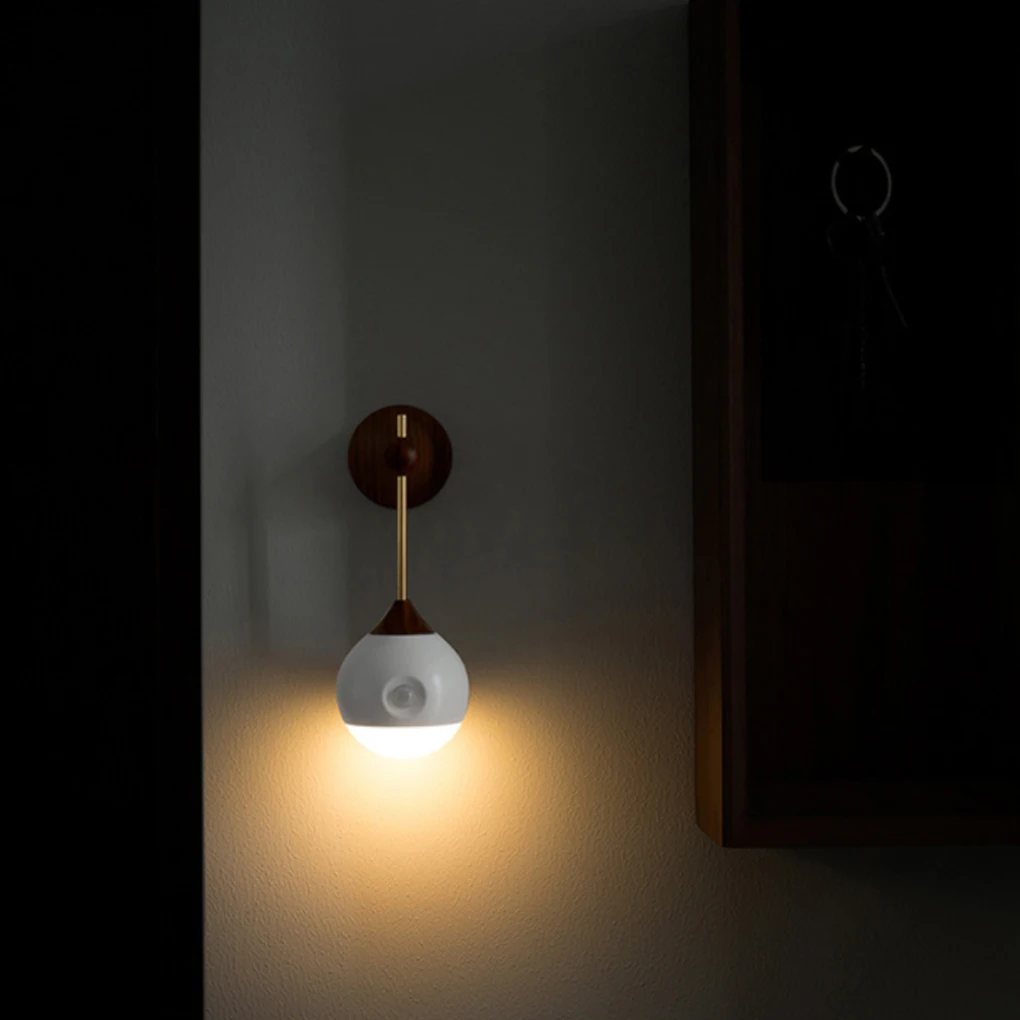 

Smart Sensor LED Night Light Wall Mounted Portable Party Office Living Room Bedroom Washroom Lighting Lamp Gray
