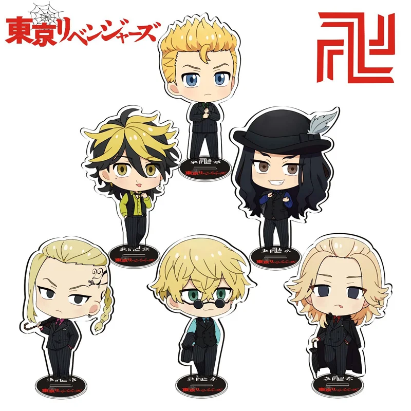 

Hot Anime Tokyo Revengers Mikey Cosplay Acrylic Q Version Figure Manjiro Baji Keisuke Stand Model Toy Desk Decor Prop Fans Gift