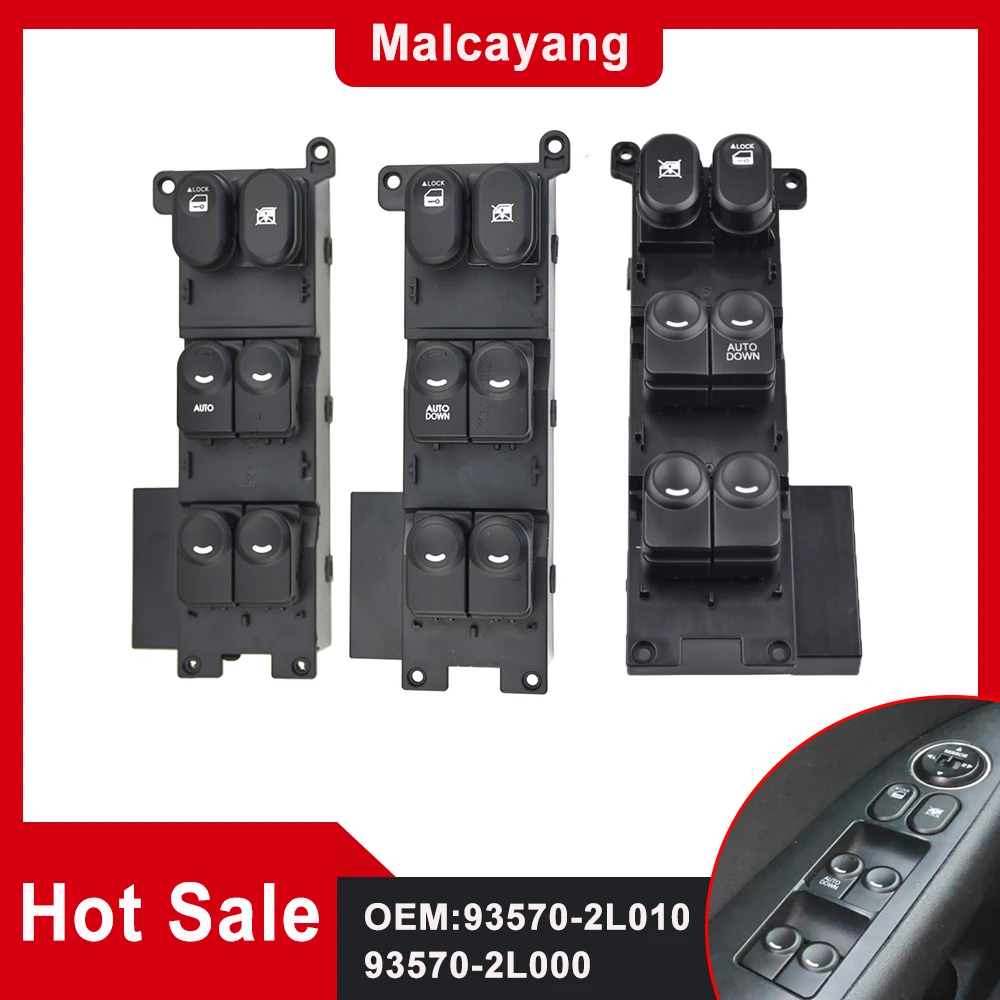 

Brand New Master Window Lifter Switch Control Panel Button 93570-2L010 93570-2L000 For Hyundai i30 I30cw 2007-2012