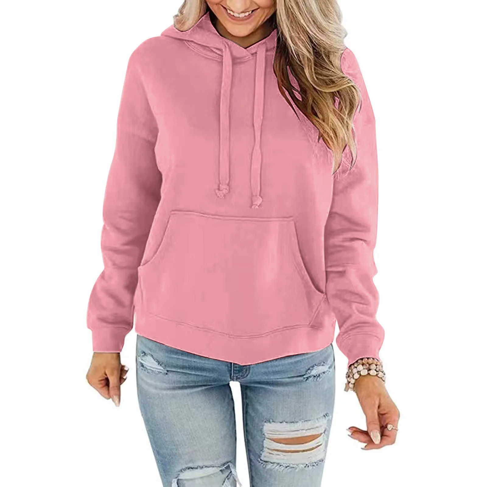 

Women Long Sleeve Hooded Drawstring Sweatshirt Top Sweatshirts Womens Hoodies Cotton Sweatshirt Women Farm Sweatshirts Women