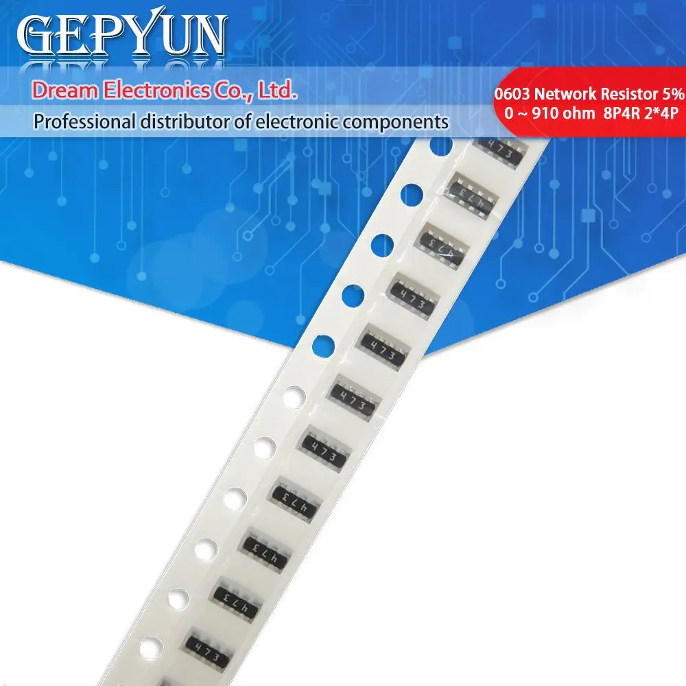 100 шт. 0603*4 8P4R 2*4P сетевой резистор SMD array 0 ~ 910 Ом 1K 910K 2K 2 K 4 7 10K 22K 47K 100K 1M 1 10 220 470