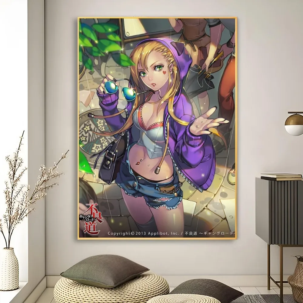 F-Furyou Michi Gang плакат с изображением дороги плакаты Наклейки художественные