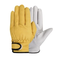 work gloves cowhide leather workers work welding safety protection garden sports motorcycle driver wear resistant gloves