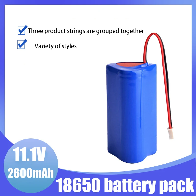 

18650 Lithium Battery Pack 11.1V High Capacity Emergency Solar Power Battery Rechargeable 18650