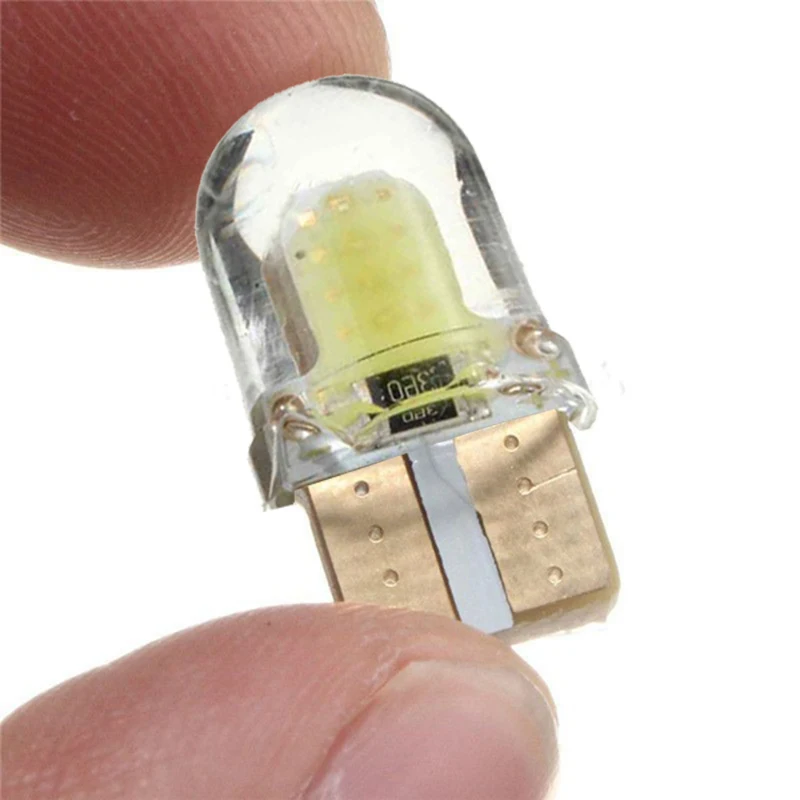10 шт светодиодный T10 W5W COB SMD CANBUS яркая кварцевая белая лампа