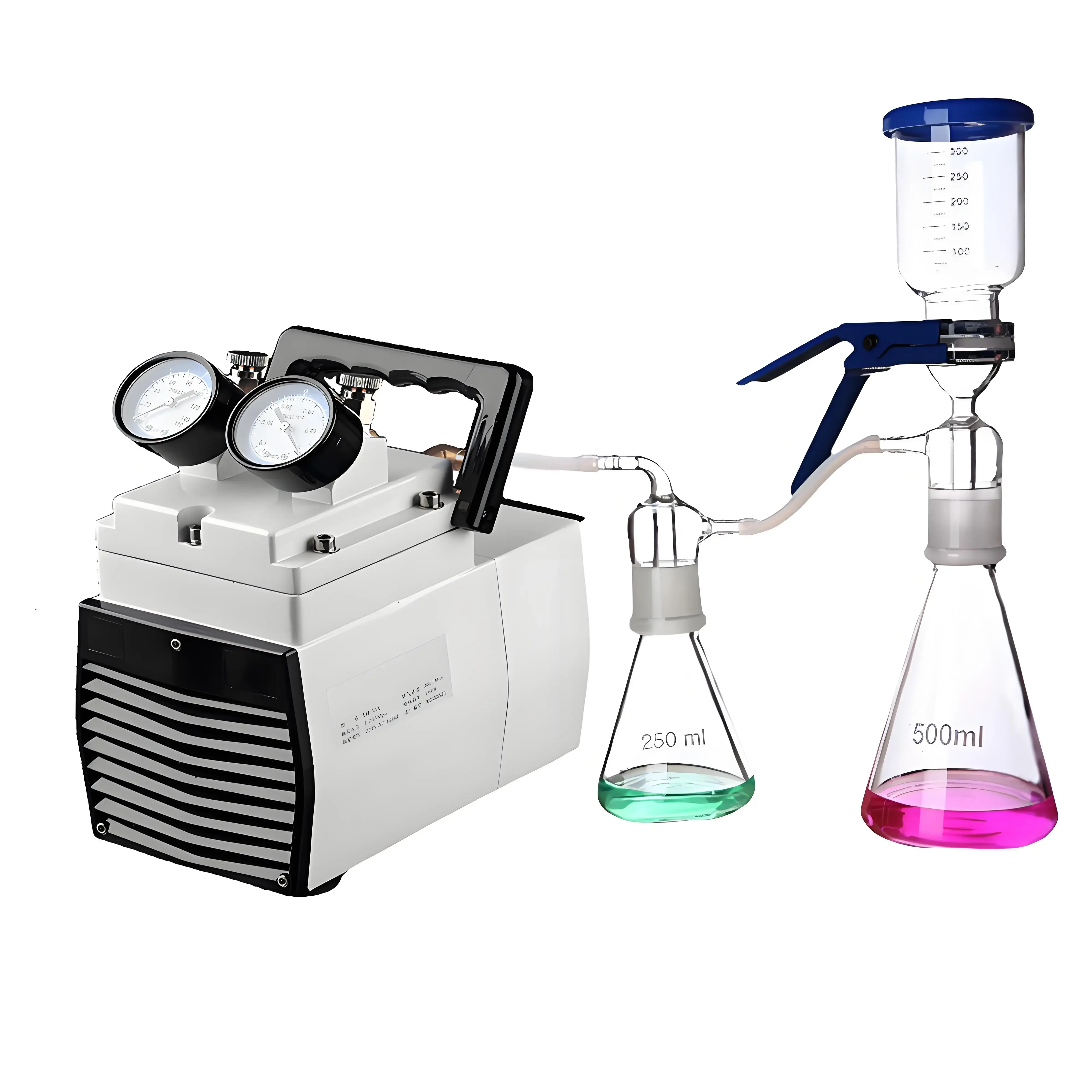 Лабораторный вакуумный насос WEIAI безмасляный с фильтром низкое давление 60 л/мин