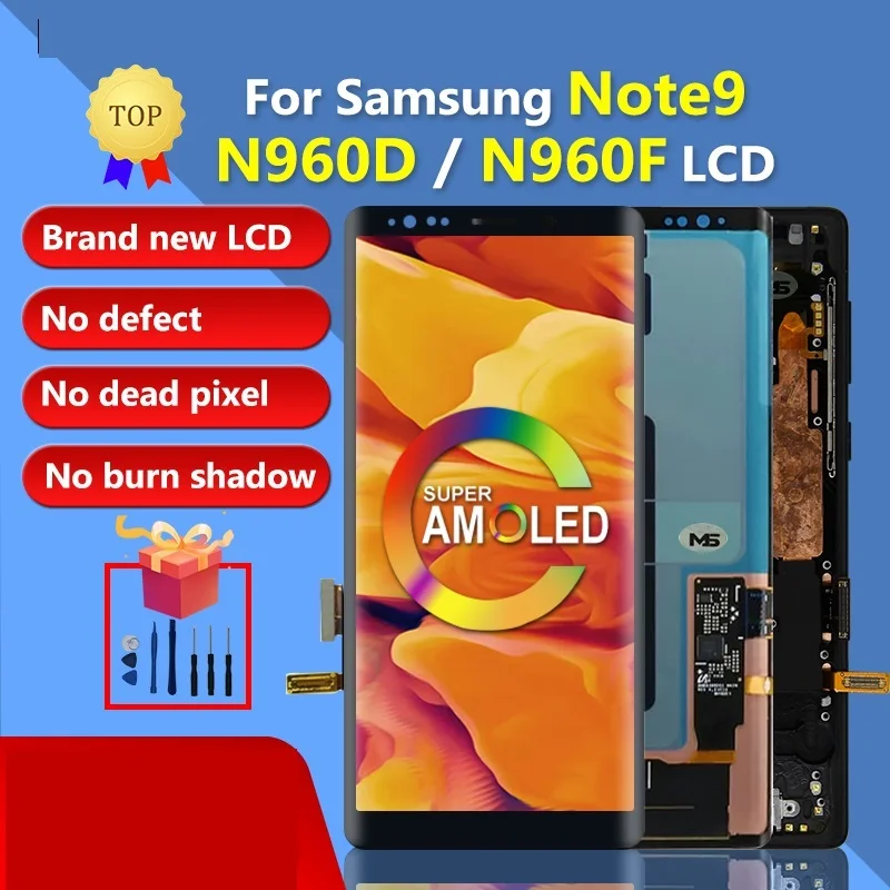 NEW AAA+ Amoled Touch Screen For Samsung Galaxy Note 9 LCD Display N960D N960F N960 Replacement Parts