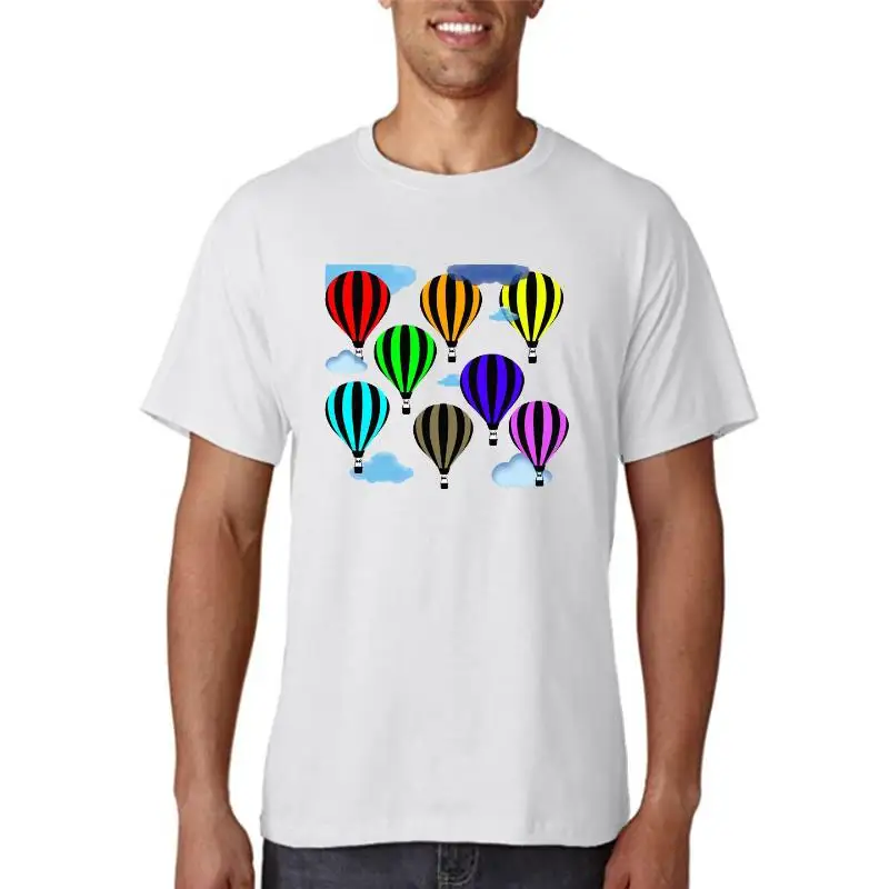 

Футболка женская с круглым вырезом, модный топ с коротким рукавом и графическим принтом, с воздушным шаром, для путешествий