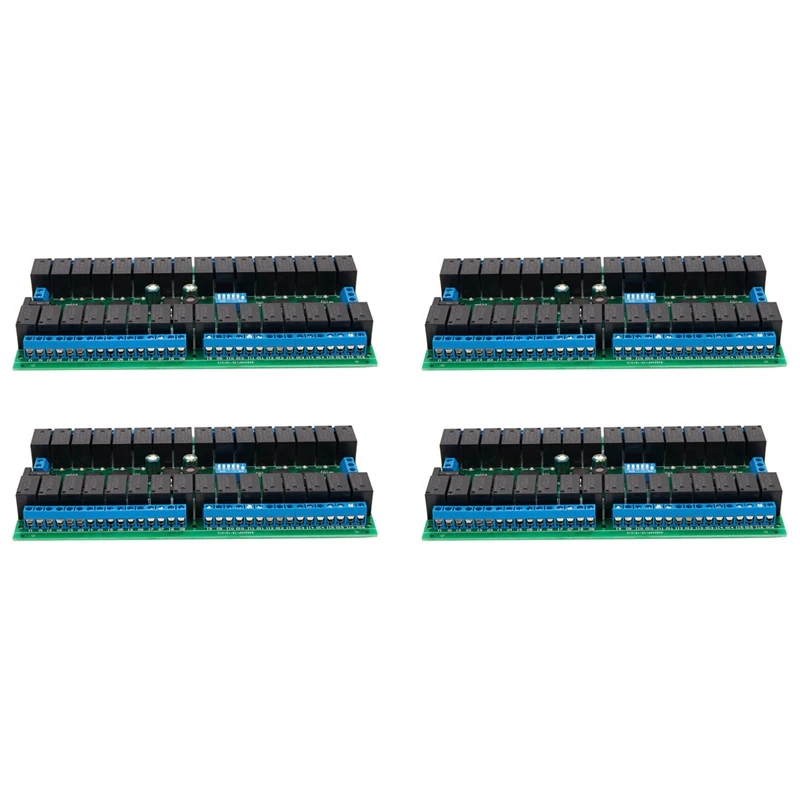 

4X R421C32 DC12V 32 Channels Modbus RTU RS485 Bus Relay Module UART Serial Port Board For PLC LED Home Door Lock