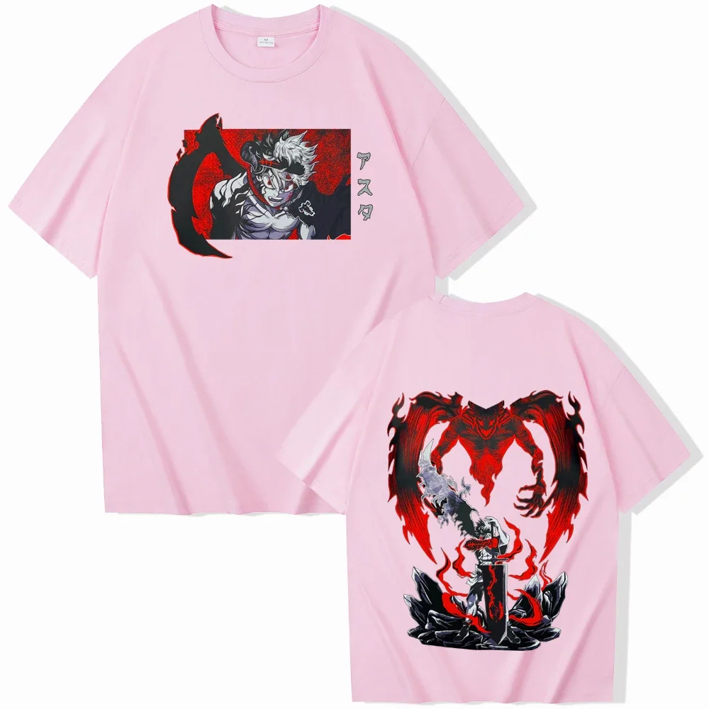 Футболка с принтом черной клевера из японского аниме мужская и женская свободная