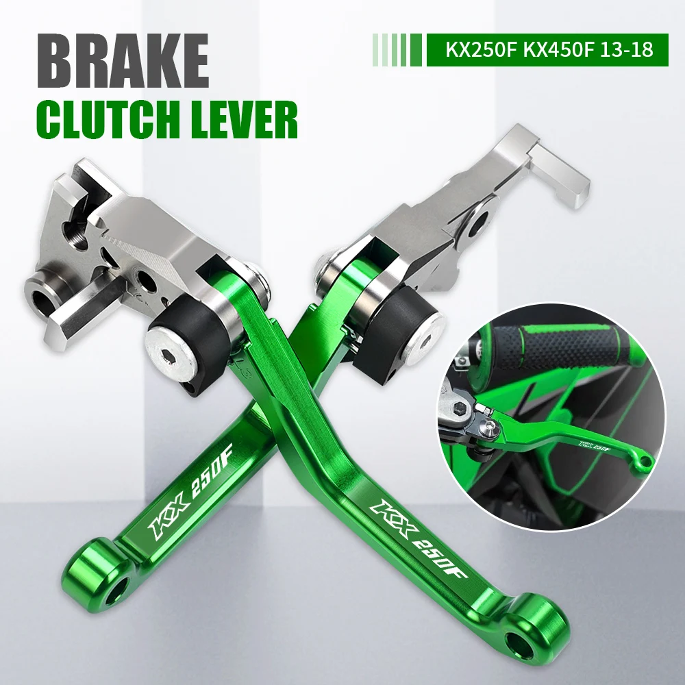 

For KAWASAKI KX250F KX450F KX 250 450 F KXF 250 450 2013 2014 2015 2016 2017 2018 Pivot Foldable Brake Clutch Levers hand grip