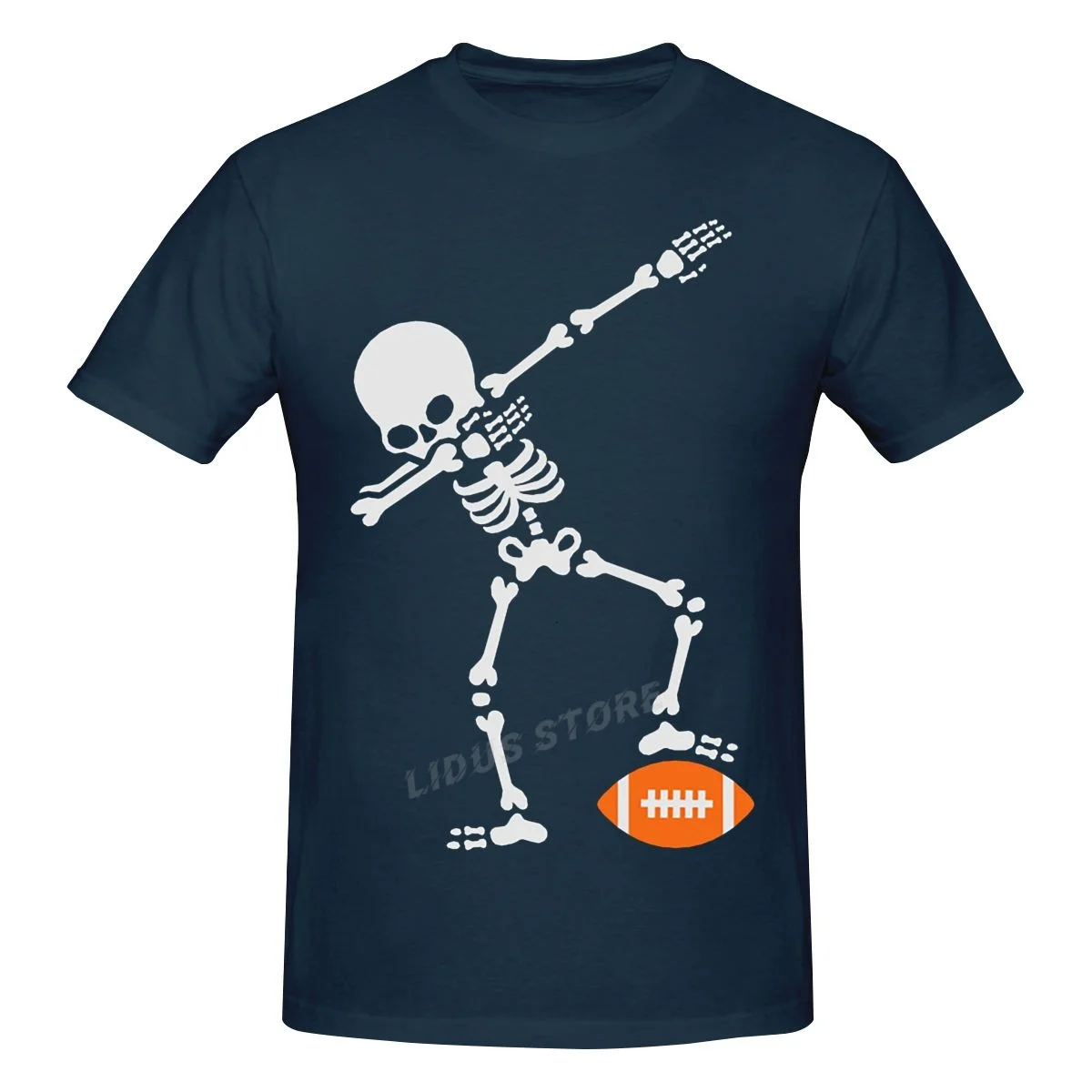 

2022 Fashion Leisure Dab Dabbing Skeleton Rugby American T-shirt Harajuku Streetwear 100% Cotton Graphics Tshirt Brands Tee Tops