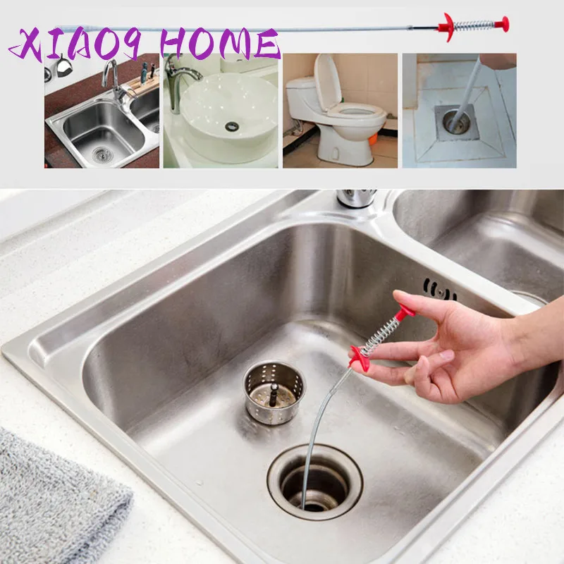 

60CM Long Reach Four Claws Flexible Pick Up Tool Spring Grip Narrow Bend Curve Grabber For Picking Up Sewer Hair Dredging Device