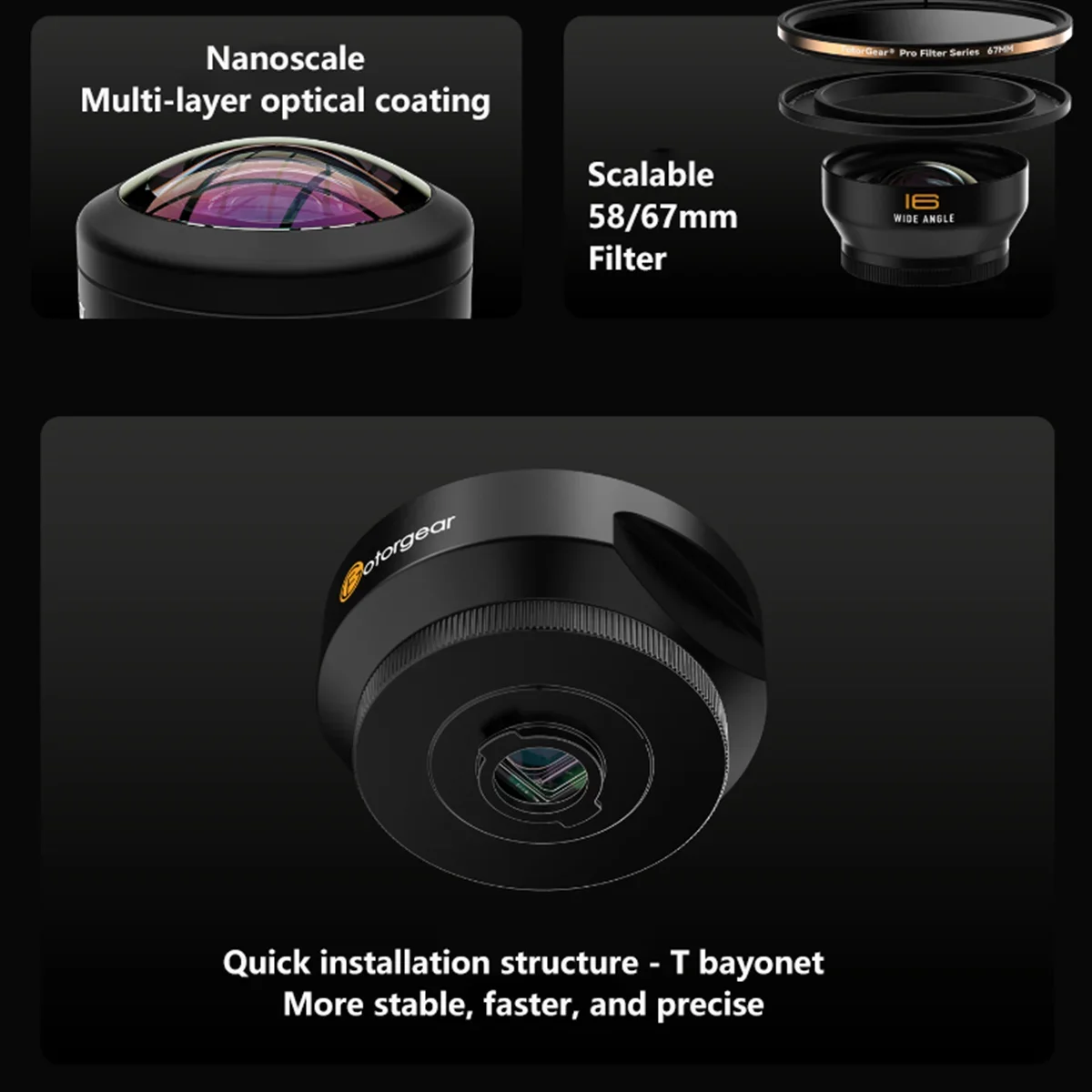 Фото Fotorgear Pro ll Т-образный объектив для телефона «рыбий глаз» макро широкоугольный портрет 1,55X анаморфическая линза для Xiaomi iPhone Huawei Samsung №5