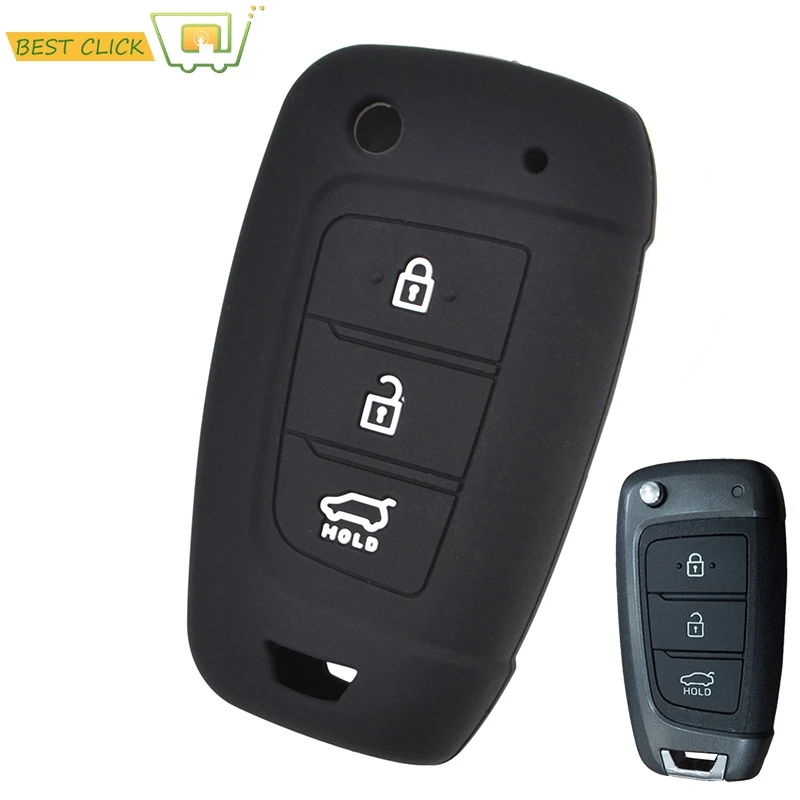 

Силиконовый чехол для ключей для Hyundai Solaris 2, Elantra Kona i30 i35 i40 Tucson 2017 2018, защитный чехол для брелока без ключа