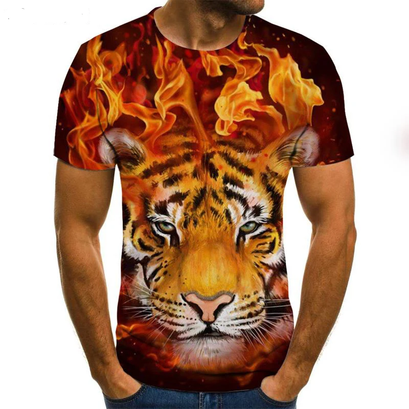 

Summer 3D Printing Lion Tiger T-Shirts Maccabi Haifa Football Tops Tee Baroque T-Shirt For Men/Women Fashion Baggy Short-Sleeve