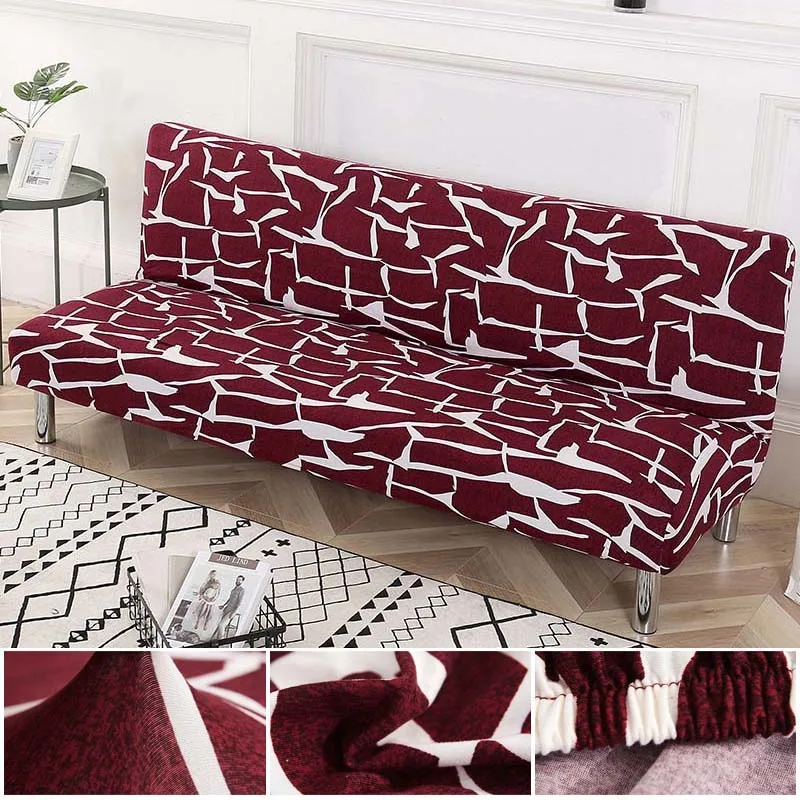

ARICK Spandex Sofa Cover Without Armrest Folding Sofa Bed Cover Elastic Couch Cover Sofa Slipcovers for Living Room Modern Decor